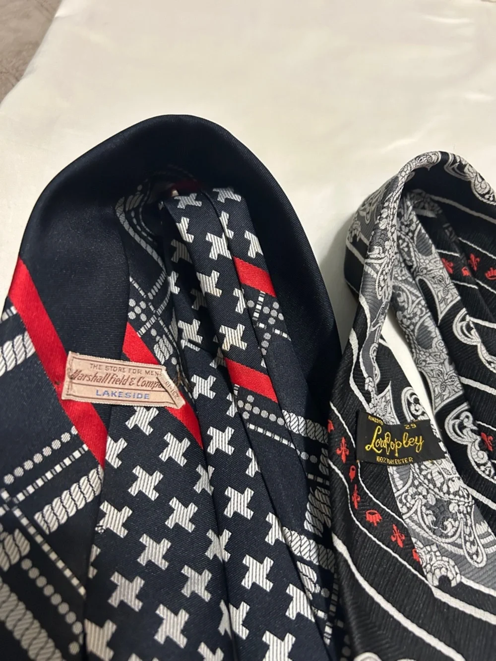 LiKe❤️for $10 off🍎 Vintage tie lot Marshall Fields Dior Beau Brummell